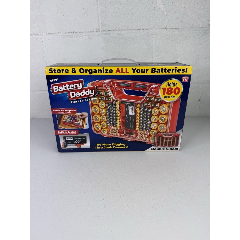 Battery Daddy Storage Case with Tester 180 Battery